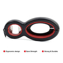 2 PCS 6 in 1 Multi-Function Twist Bottle Opener All in One Jar Gripper Wine Beer Lid Twist Off Jar Opener Claw(Red)
