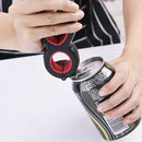 2 PCS 6 in 1 Multi-Function Twist Bottle Opener All in One Jar Gripper Wine Beer Lid Twist Off Jar Opener Claw(Red)