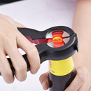 2 PCS 6 in 1 Multi-Function Twist Bottle Opener All in One Jar Gripper Wine Beer Lid Twist Off Jar Opener Claw(Red)
