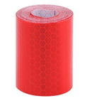 Car Motorcycles Reflective Material Tape Sticker Safety Warning Tape Reflective Film(Red)