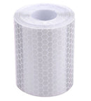 Car Motorcycles Reflective Material Tape Sticker Safety Warning Tape Reflective Film(White)
