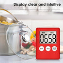 2 PCS Super Thin LCD Digital Screen Kitchen Timer Cooking Count Up Countdown Alarm Magnet Clock(Silver)