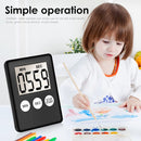 2 PCS Super Thin LCD Digital Screen Kitchen Timer Cooking Count Up Countdown Alarm Magnet Clock(Silver)