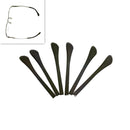 10 Pairs Square Hole Metal Spectacles Foot Cover Silicone Non-slip Fine Mirror Leg Cover Glasses Accessories