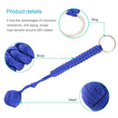 Outdoor Security Protection Black Monkey Fist Steel Ball Bearing Self Defense Lanyard Survival Key Chain(Camouflage Green1)
