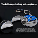 Portable Mini Folding Blade Knife Pocket Small Outdoor Military Survival Knifes Keychain Multitool Self Defense(Gold)