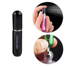 Portable Mini Aluminum Refillable Perfume Bottle Spray Empty Cosmetic Containers Atomizer, Capacity:5ml(Black)