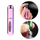 Portable Mini Aluminum Refillable Perfume Bottle Spray Empty Cosmetic Containers Atomizer, Capacity:5ml(Bright Pink)