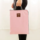 Canvas A4 File Folder Document Bag Business Briefcase Paper Storage Organizer Bag Stationery School Office Supplies(Pink)
