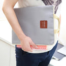 Canvas A4 File Folder Document Bag Business Briefcase Paper Storage Organizer Bag Stationery School Office Supplies(Pink)