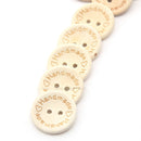 100 PCS/Set Natural Color Wooden Buttons Handmade Love Letter Wood Button Craft DIY Baby Apparel Accessories(15mm)