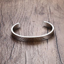 8mm Width Women Men Stainless Steel Surface Bracelet Bangle(Black)