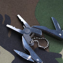 Portable Multifunction Folding Plier Stainless Steel Foldaway Knife Keychain Screwdriver(Silver)