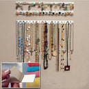 9 In 1 Adhesive Wall Mount Jewelry Hooks(White)