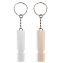 3 PCS Mini Portable 120db Double Pipe High Decibel Outdoor Camping Hiking Survival Whistle Double-frequency Emnergecy Whistle Keychain(Silver)