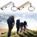 3 PCS Mini Portable 120db Double Pipe High Decibel Outdoor Camping Hiking Survival Whistle Double-frequency Emnergecy Whistle Keychain(Silver)