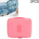 2 PCS Waterproof Make Up Bag Travel Organizer for Toiletries Kit(Pink)