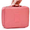 2 PCS Waterproof Make Up Bag Travel Organizer for Toiletries Kit(Navy dot)