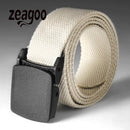 3Pcs Waist Adjustable Outdoor Belt Military Nylon Belt Men Army Style Belt(Beige)