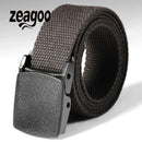 3Pcs Waist Adjustable Outdoor Belt Military Nylon Belt Men Army Style Belt(Coffee)