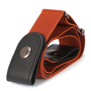 Buckle-free Elastic Force PU Leather Waistband, Length: 110cm(Wink Red)