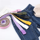 Unisex Smooth Buckle Canvas Woven Belt, Size:130 x 3.8cm(Black)