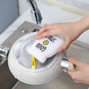 4 PCS/Set Cartoon Smiley Dishwashing Sponge Wipe Kitchen Double-sided Scouring Pad, Style:Acupuncture Rub