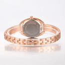 Lvpai P072 Women Quartz Steel Belt Silicone Belt Watch(Rose Gold White)