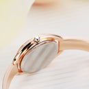 Lvpai P072 Women Quartz Steel Belt Silicone Belt Watch(Rose Gold White)