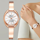 Lvpai P072 Women Quartz Steel Belt Silicone Belt Watch(Rose Gold White)