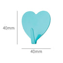 10 PCS Love Heart Hook Stainless Steel Heart Shaped Room Decoration Hook(White)