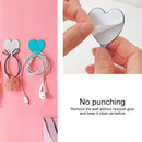 10 PCS Love Heart Hook Stainless Steel Heart Shaped Room Decoration Hook(White)