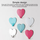 10 PCS Love Heart Hook Stainless Steel Heart Shaped Room Decoration Hook(White)