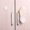 10 PCS/Lot Child Lock Protection Of Children Locking Doors For Children Safety Kids Plastic Lock(White)
