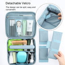 Large Capacity Portable Lady Waterproof Padded Travel Cosmetic Bag Beautician Storage Bags Women Makeup Bag(Style A Blue Flamingo)