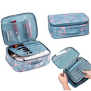 Large Capacity Portable Lady Waterproof Padded Travel Cosmetic Bag Beautician Storage Bags Women Makeup Bag(Style A Pink Stripe)