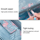 Large Capacity Portable Lady Waterproof Padded Travel Cosmetic Bag Beautician Storage Bags Women Makeup Bag(Style B Blue Flamingo)