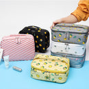 Large Capacity Portable Lady Waterproof Padded Travel Cosmetic Bag Beautician Storage Bags Women Makeup Bag(Style A Yellow Lemon)