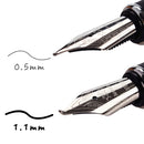 X750 Stationery Stainless Steel Fountain Pen Medium Nib Ink Pens School Oiifice Gift, Nib Size:1.1mm(Silver)