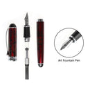 X750 Stationery Stainless Steel Fountain Pen Medium Nib Ink Pens School Oiifice Gift, Nib Size:1.1mm(Silver)