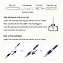 X750 Stationery Stainless Steel Fountain Pen Medium Nib Ink Pens School Oiifice Gift, Nib Size:1.1mm(Silver)