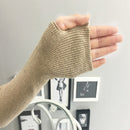 Autumn and Winter Long Thick Warm Cashmere Sleeves Fingerless Fake Sleeves, Size:One Size(Black)