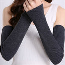 Autumn and Winter Long Thick Warm Cashmere Sleeves Fingerless Fake Sleeves, Size:One Size(Light Gray)