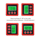 3 Button Mini Precision Magnetic Digital Tilt Box / Tilt Meter / Inclinometer(Red)