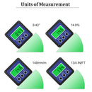 3 Button Mini Precision Magnetic Digital Tilt Box / Tilt Meter / Inclinometer(Blue)