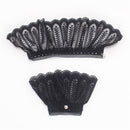 Spring and Autumn Ladies Double Fake Sleeve Lace Hollow Hook Flower Cuff Decoration Accessories(Black Lace)
