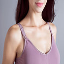 Thin Section Pregnant Women Without Rims Detachable Nursing Underwear, Size:L(Bean Paste)