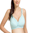 Nursing Bra Before Opening Buckle Thin Cotton Section without Steel Ring Pregnant Women Peace of Mind Sleep Underwear, Size:95B(Blue)