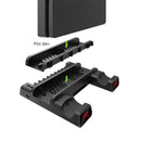 DOBE For PS4 / SLIM / PRO Multi-function Cooling Base Cooling Fan + Disc Rack + Dual Charge with LED Lights