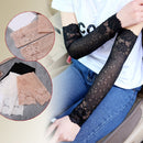 Ladies Spring and Summer Thin Lace Cuffs Cover Ccars Sunscreen Fake Sleeves, A Pair, Size:One Size(Black)
